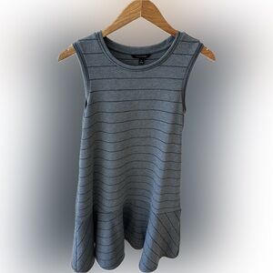 Banana Republic Charcoal Striped A Line Dress